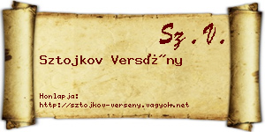 Sztojkov Versény névjegykártya